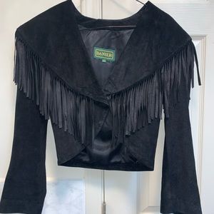 VINTAGE fringe Danier leather jacket